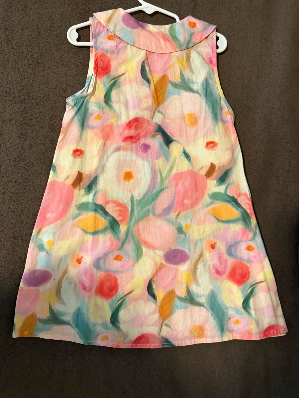 Colorful Watercolor Floral Sleeveless Dress